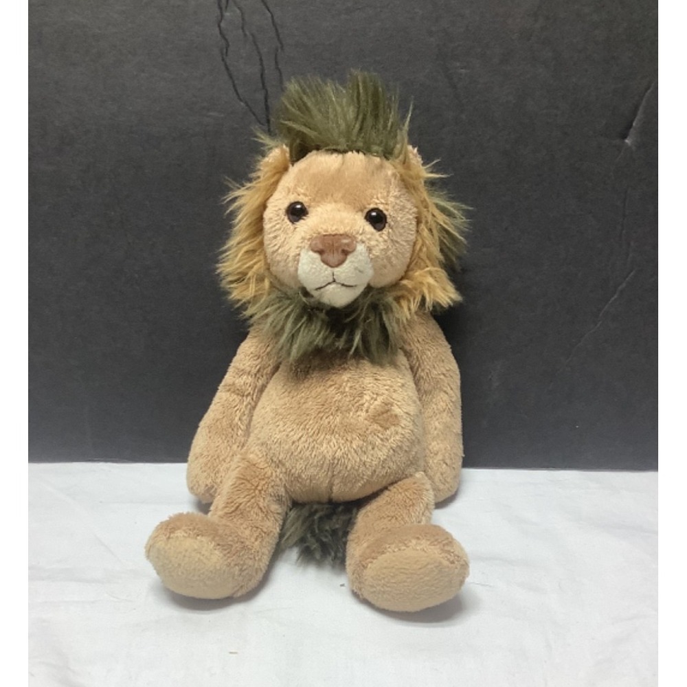 Born in Africa Lion Plush Wildlife Collection 10" Bean bottom Tan baby